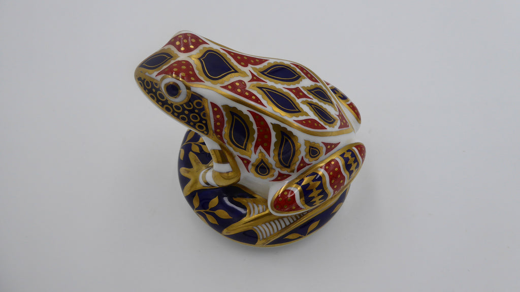 Superbe porcelaine anglaise poinçonnée ROYAL CROWN DERBY nommée CHINA FROG