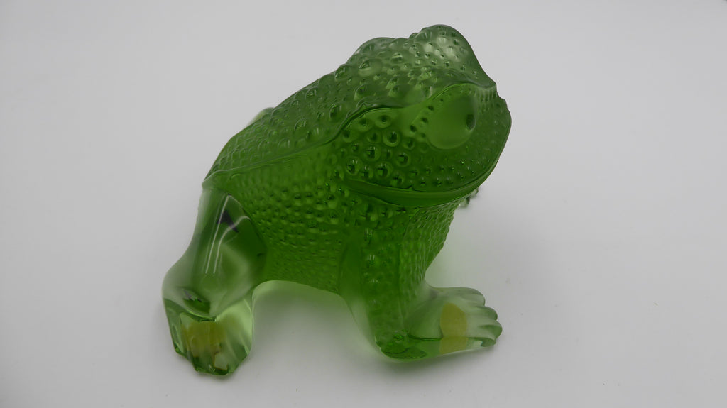 Crapaud GRÉGOIRE Immense succès de chez LALIQUE en cristal vert