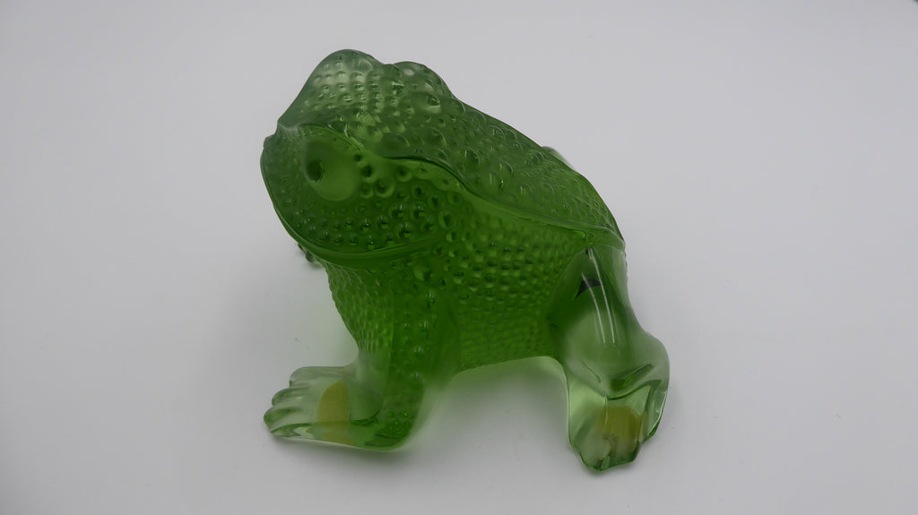 Crapaud GRÉGOIRE Immense succès de chez LALIQUE en cristal vert