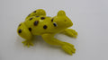 Grenouille en verre soufflé jaune à points noir
