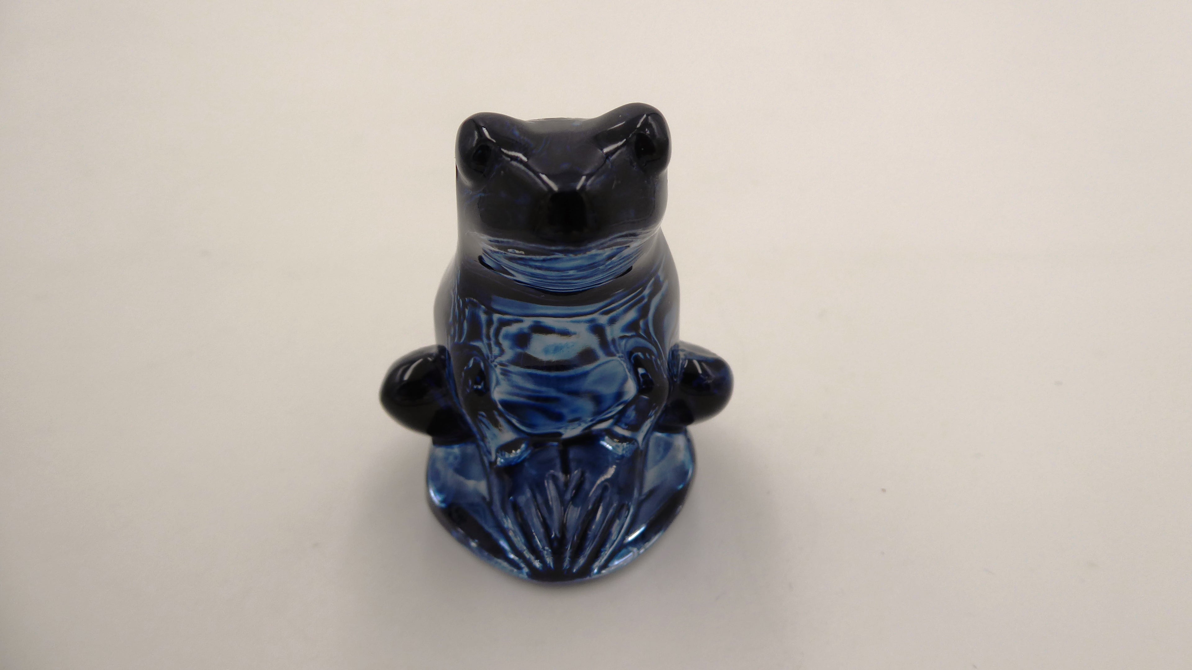 Grenouille rainette LALIQUE bleu marine
