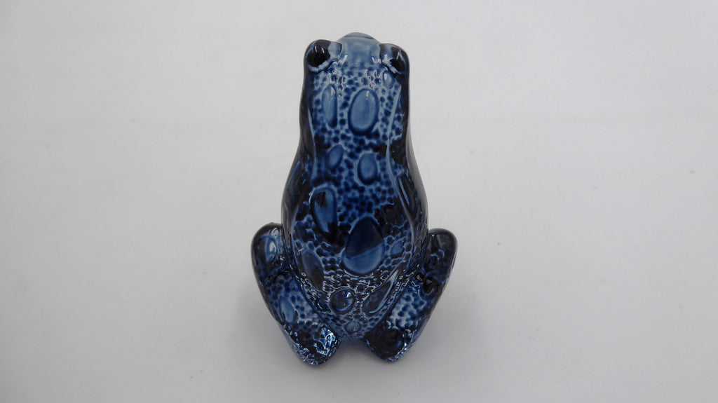 Grenouille rainette LALIQUE bleu marine