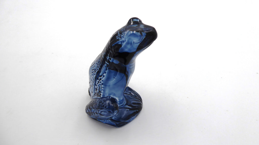 Grenouille rainette LALIQUE bleu marine