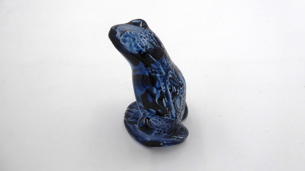 Grenouille rainette LALIQUE bleu marine