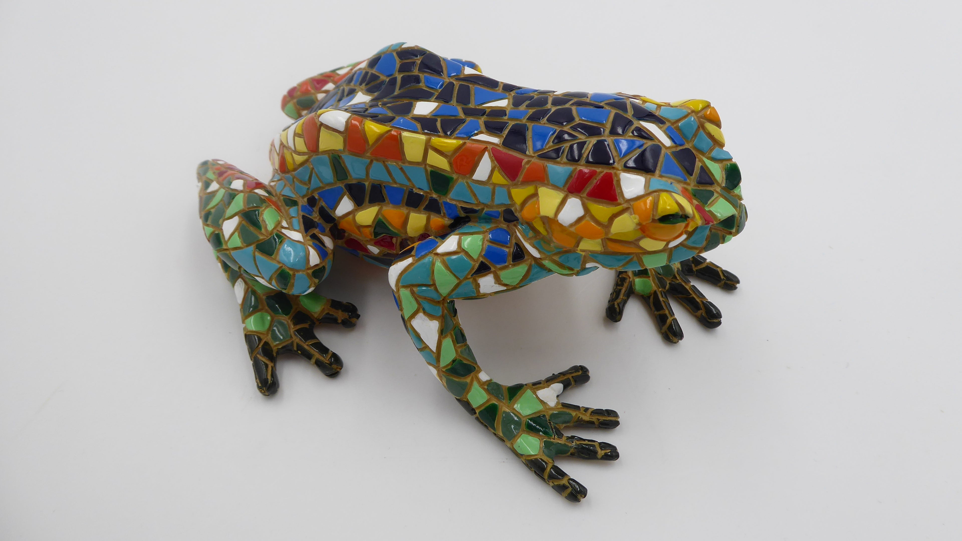 Grosse grenouille CATALANE décor écailles multicolores