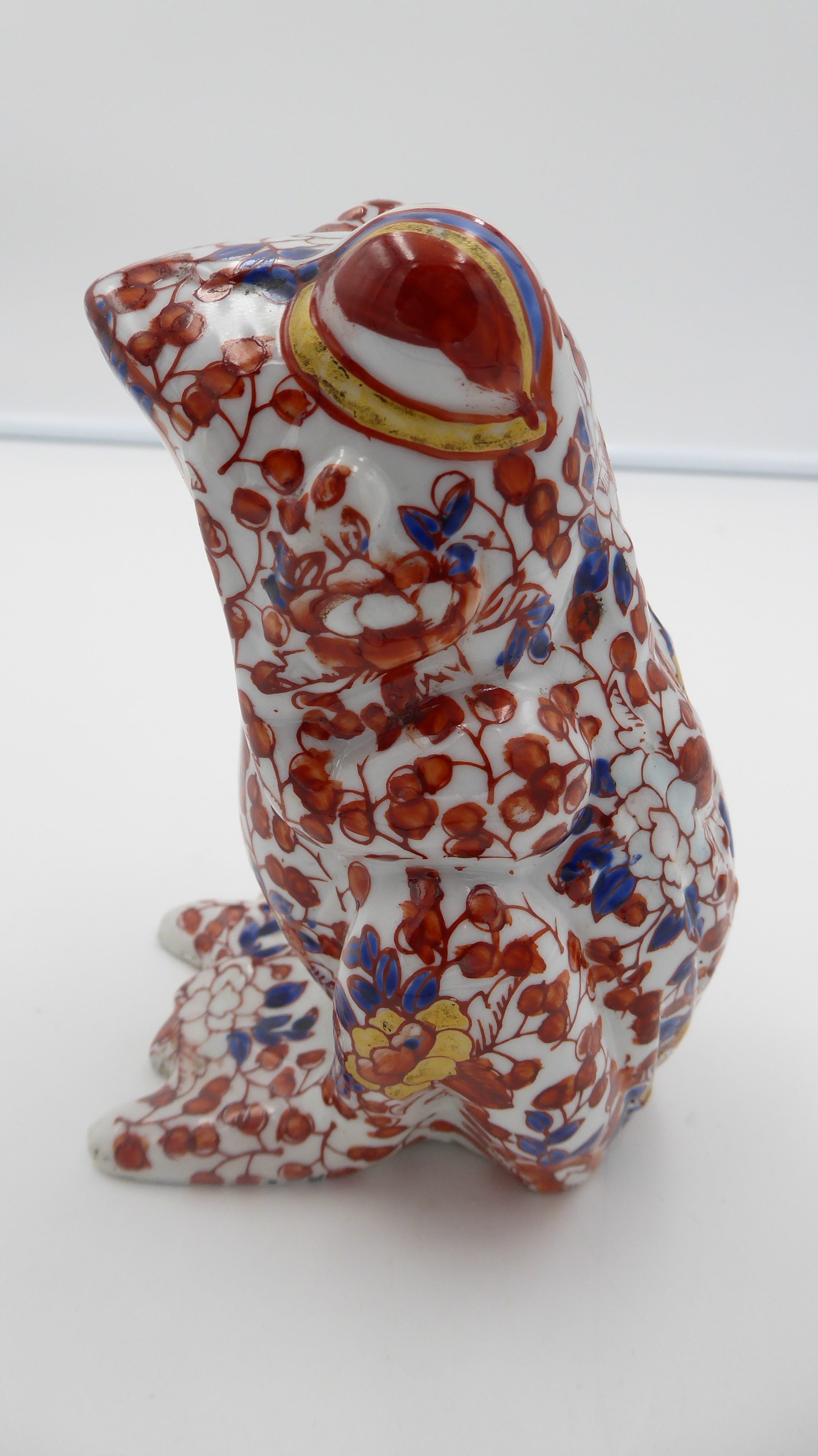 Ancienne grenouille JAPONAISE à décor IMARI moderne