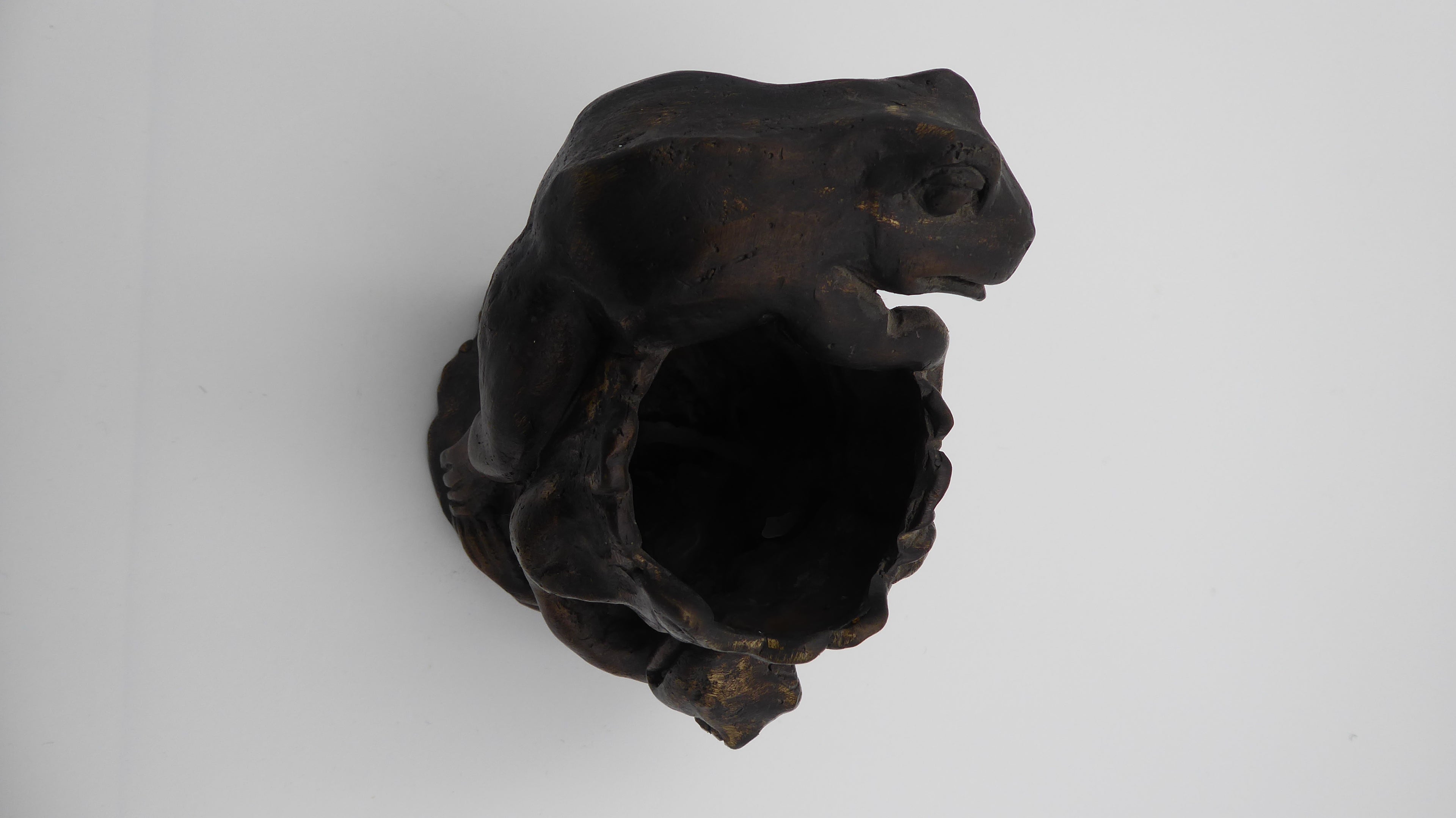 Bronze aux deux grenouilles