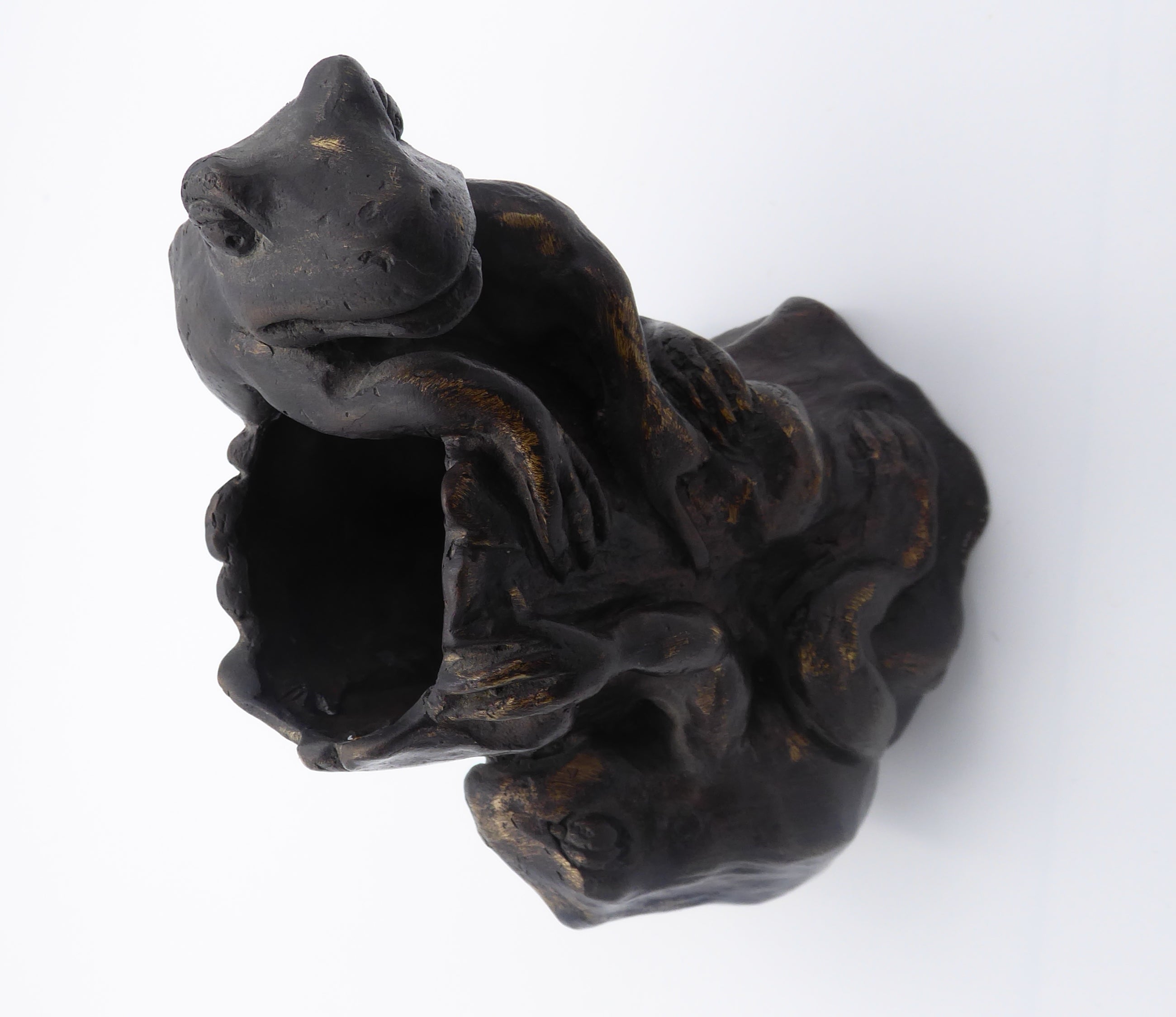 Bronze aux deux grenouilles