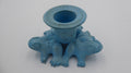 Chandelier en laiton massif peint en bleu ciel