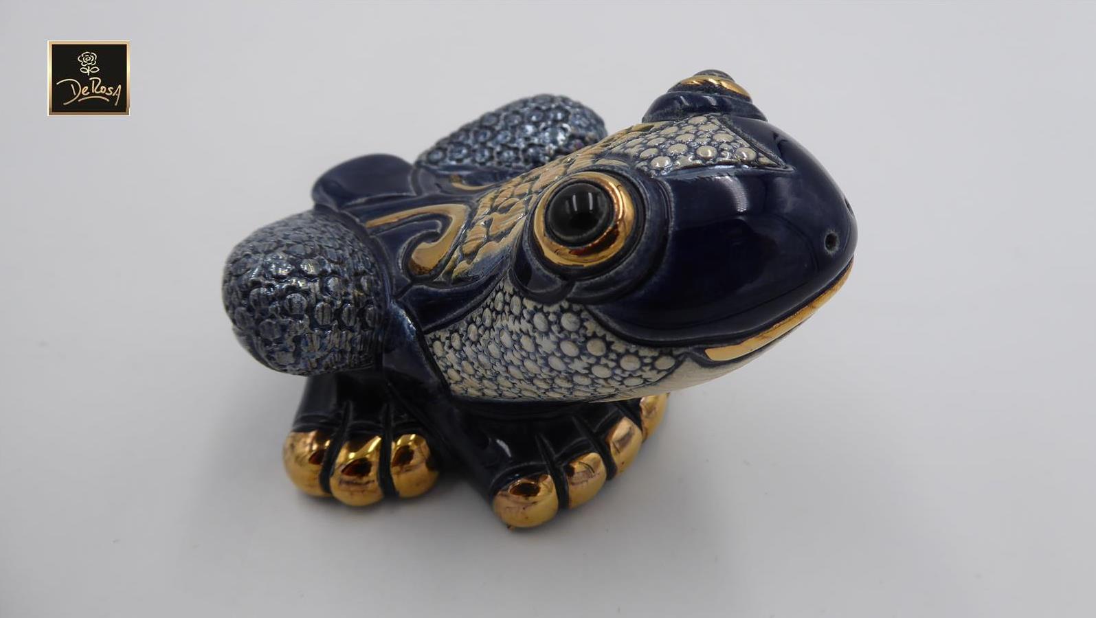 Belle grenouille DE ROSA bleu