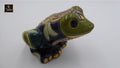 Belle grenouille DE ROSA bleu et vert