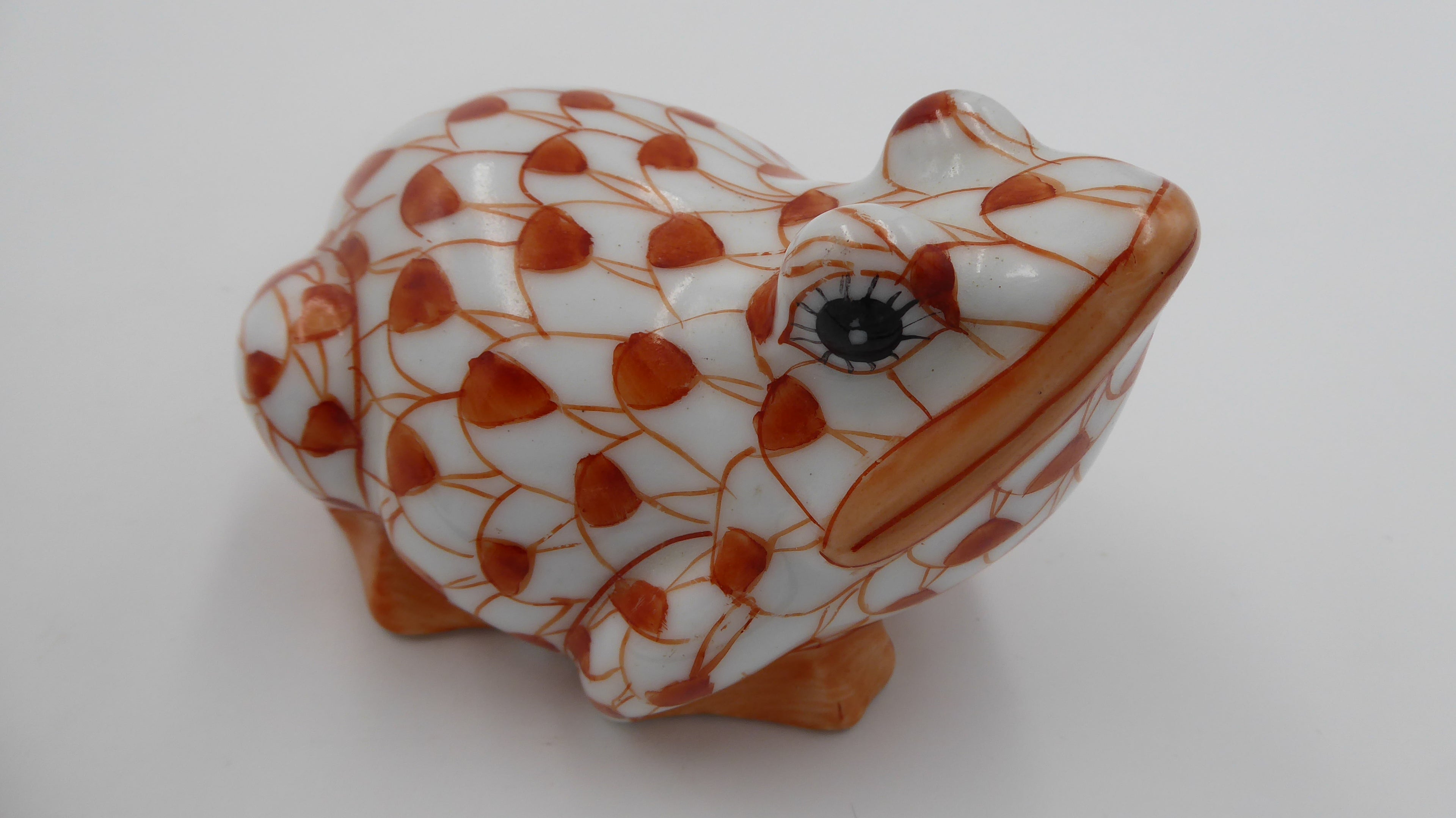 Vieille porcelaine chinoise blanche et orangée