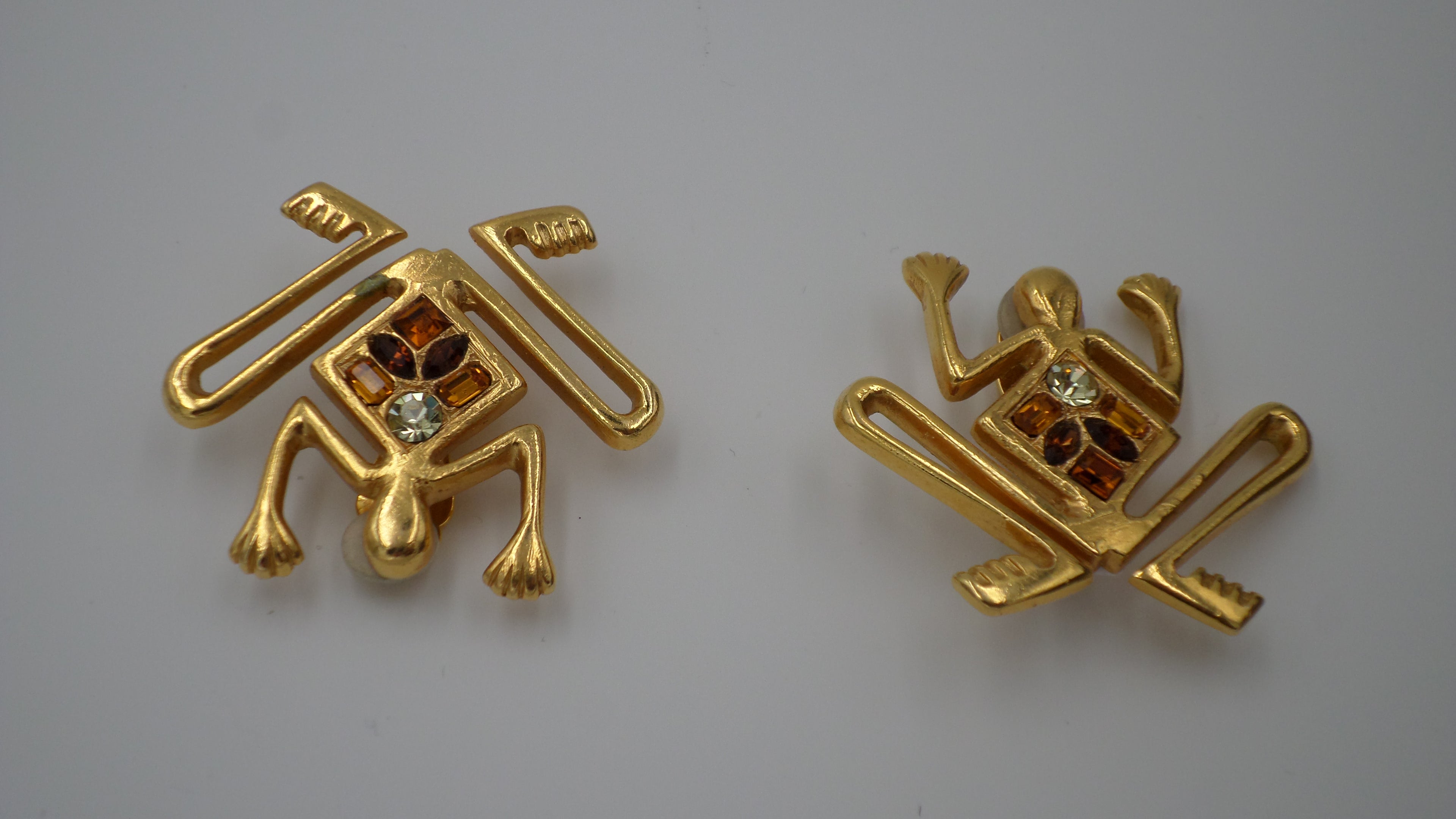 Paire de boucle d'oreilles SWAROVSKY - Métal doré