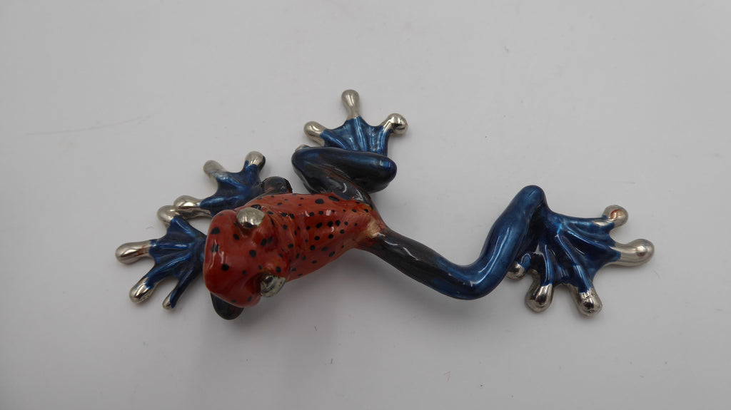 Grenouille design en acier peint et vernis