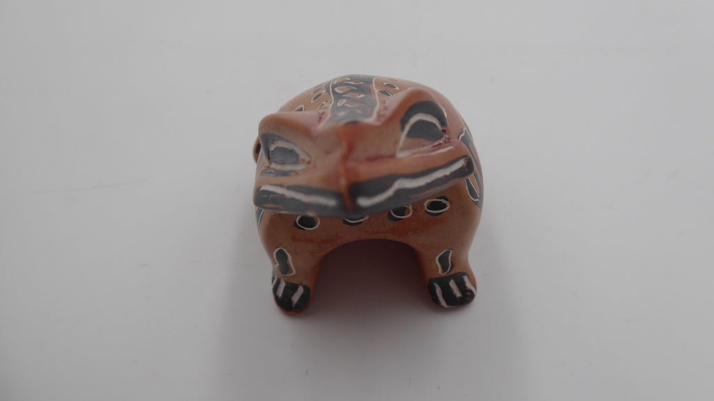 Grenouille sculptée en bois décoration motifs Amérique du sud