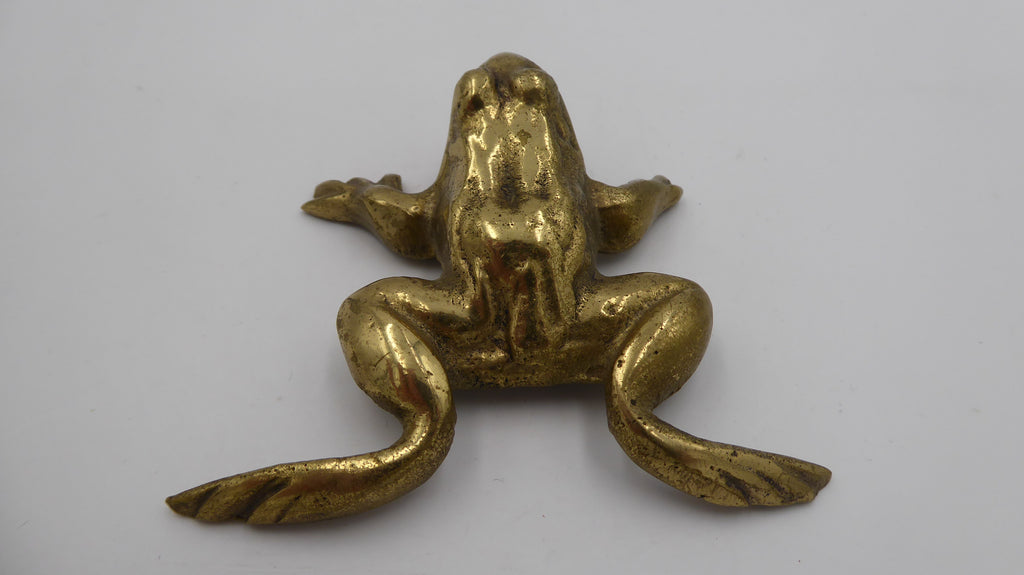 Ancienne grenouille en laiton massif numérotée 239