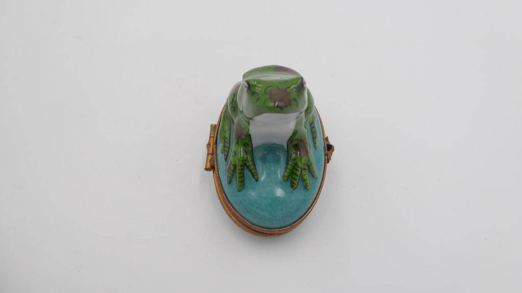 Petite boite à bijoux LIMOGES fermoir grenouille en laiton