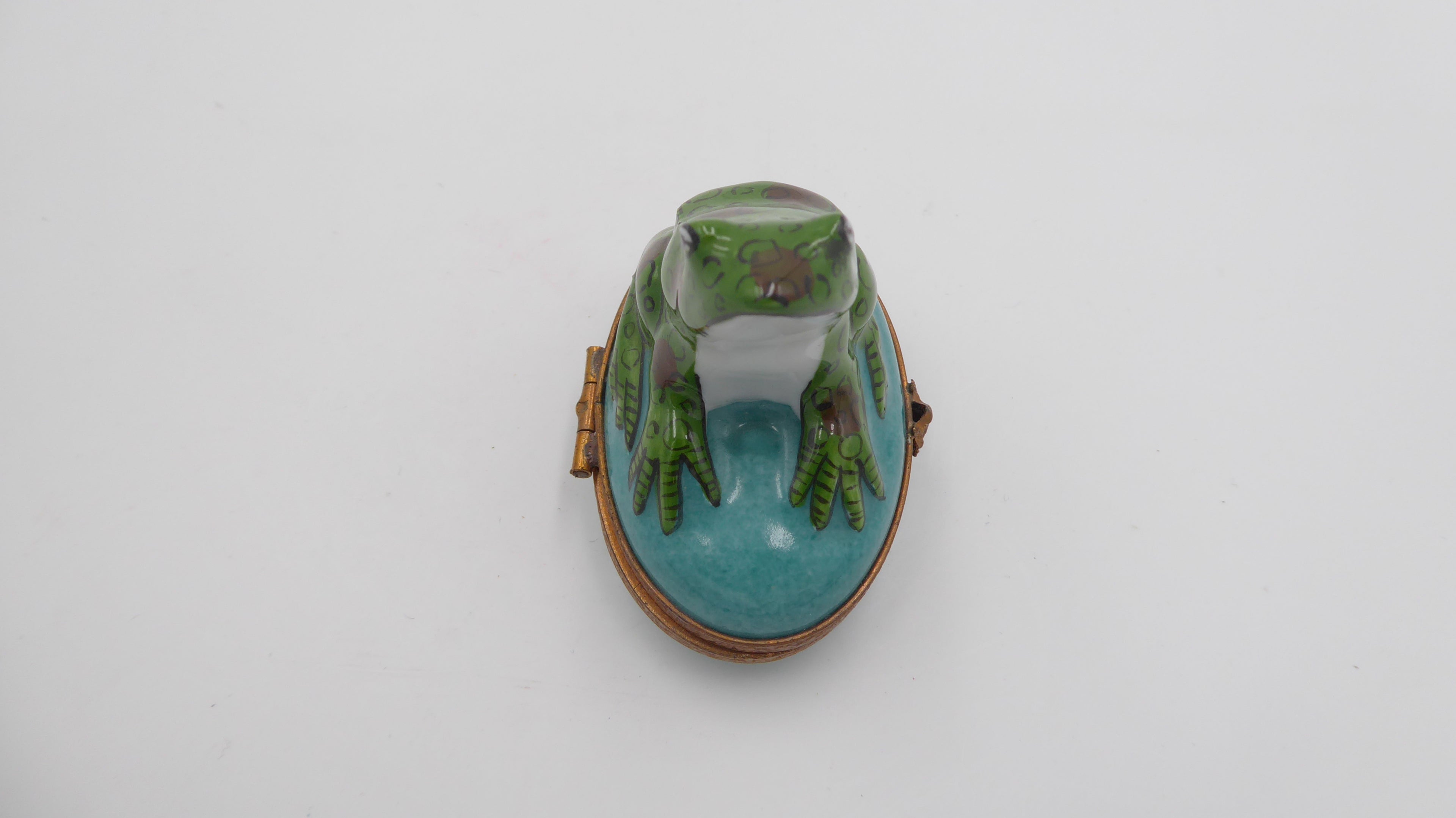 Petite boite à bijoux LIMOGES fermoir grenouille en laiton