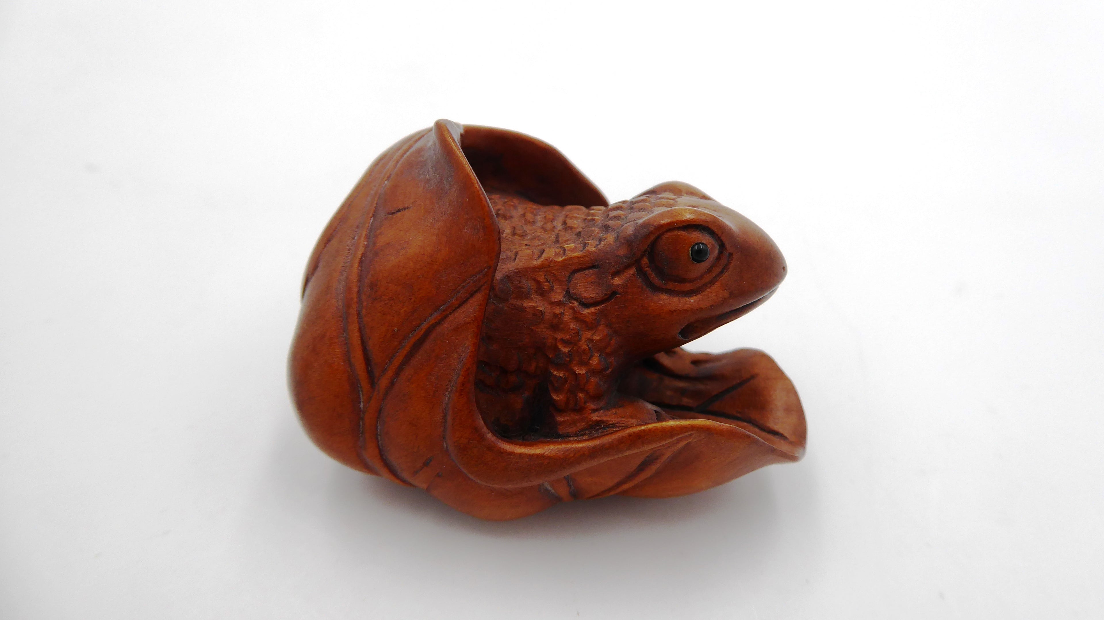 Metsuke signé Grenouille dans une coquille