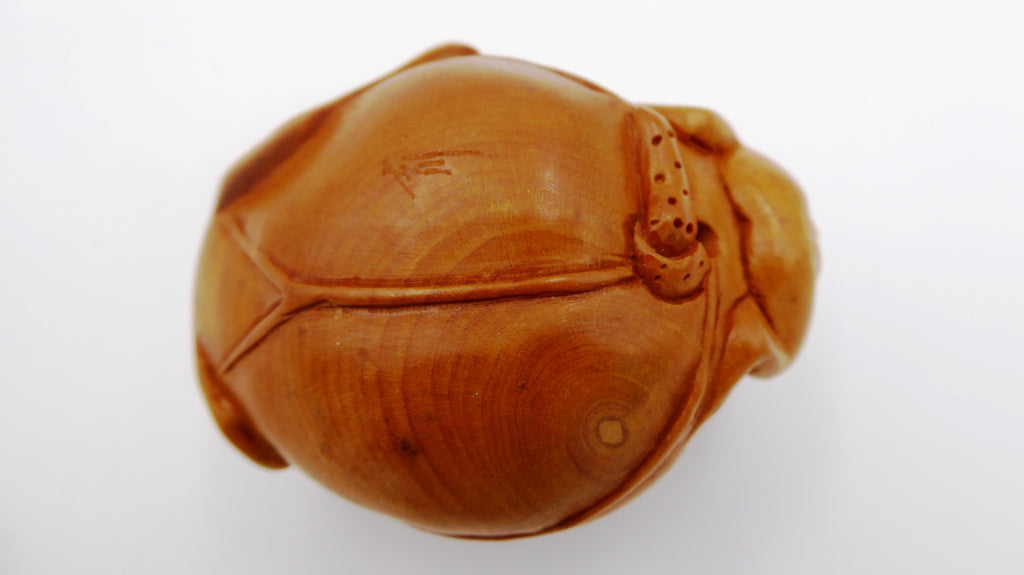 Metsuke signé Grenouille sur un fruit