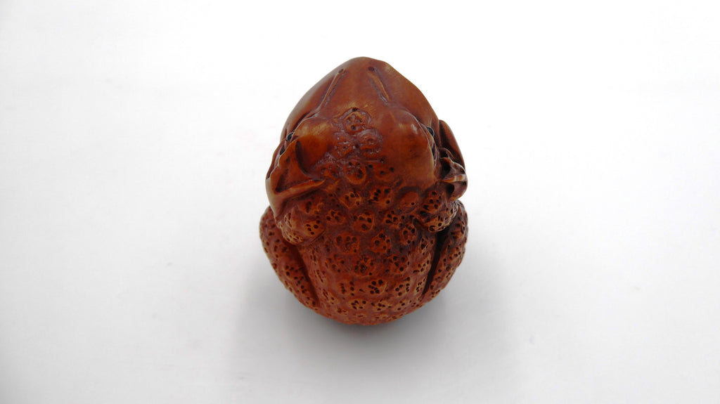 Metsuke signé Grenouille avalant une grenouille