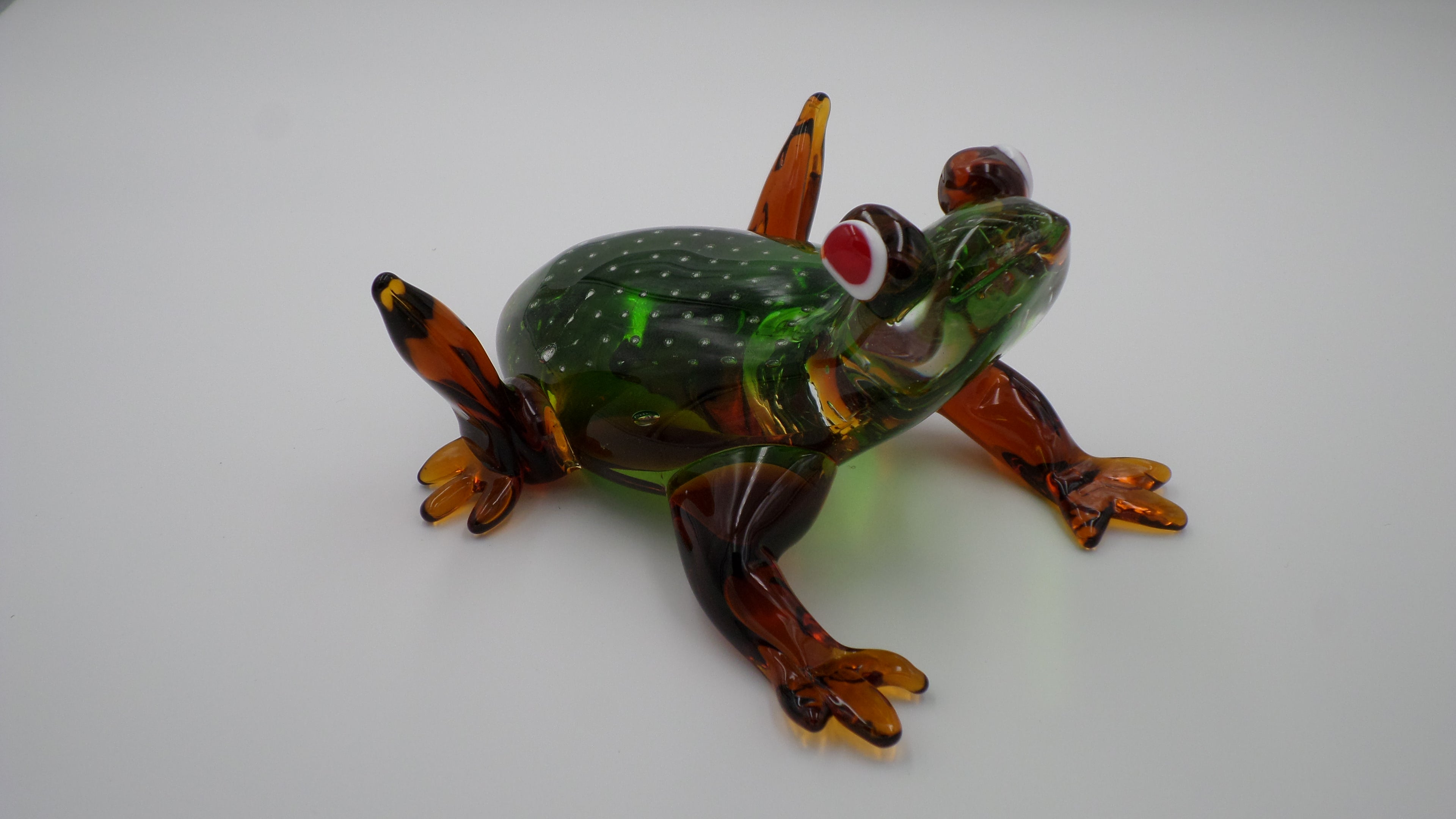 Grosse grenouille en verre soufflé UN JOUR OU L'AUTRE