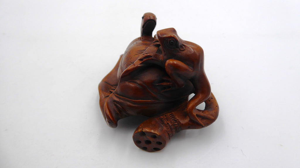Metsuke signé Grenouille et tortue