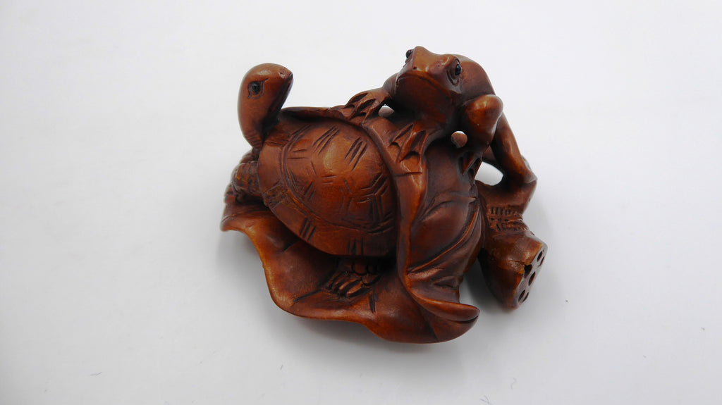 Metsuke signé Grenouille et tortue