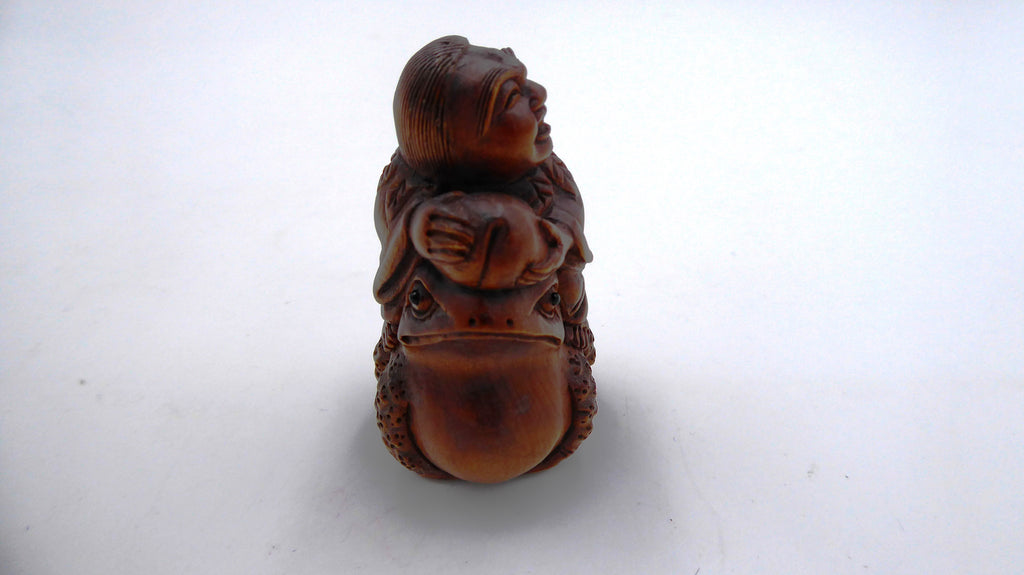 Metsuke Homme sur une grenouille