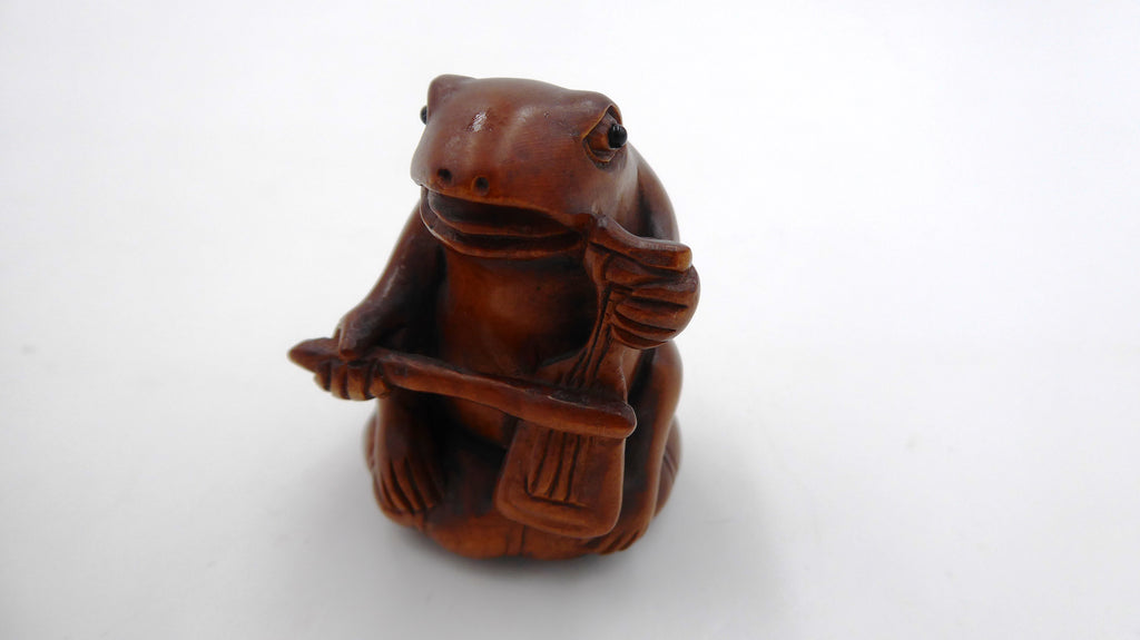 Metsuke signé Grenouille jouant du violon