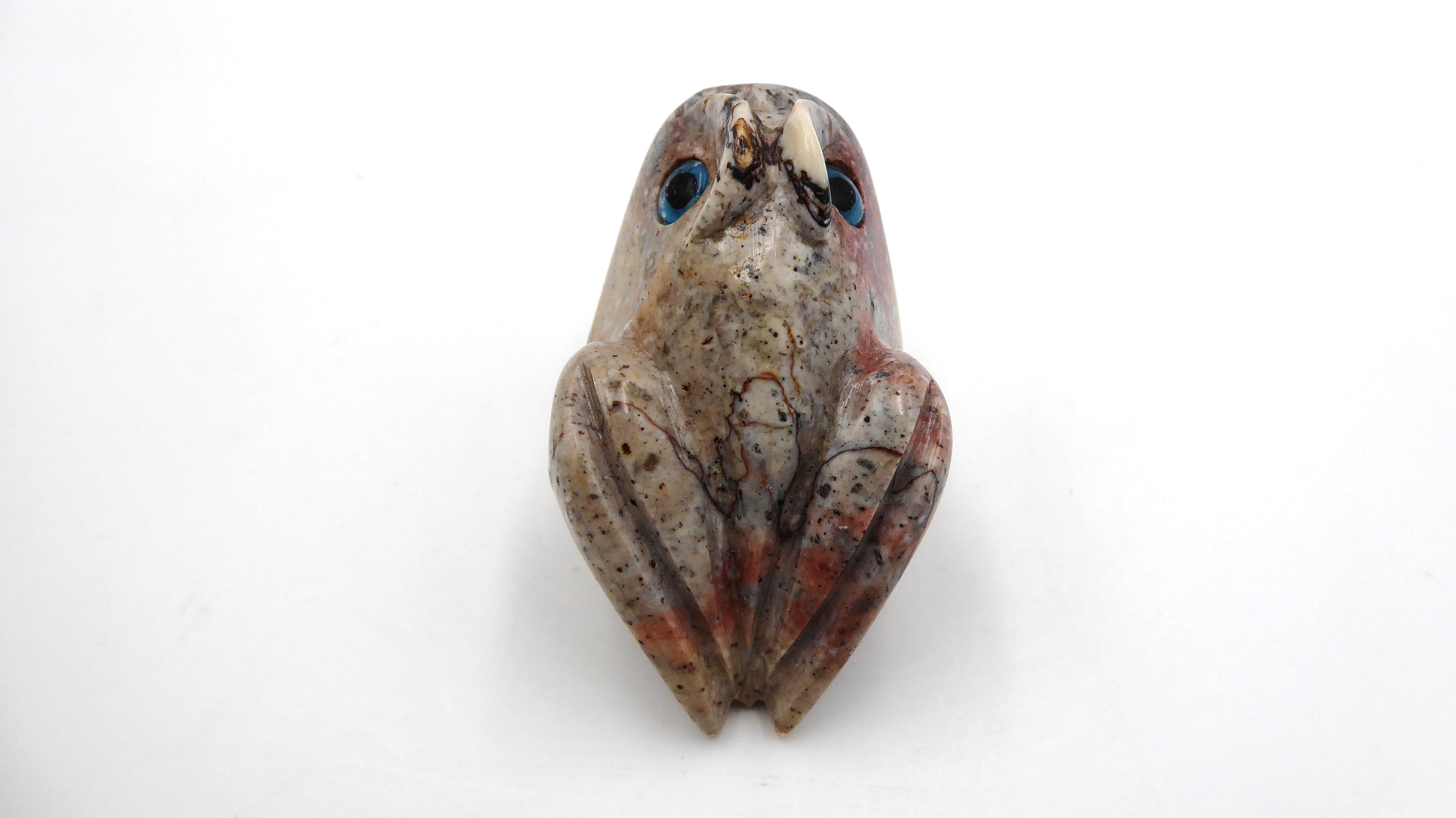Belle petite grenouille en pierre rhodonite