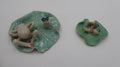 Famille grenouille sur deux nénuphars