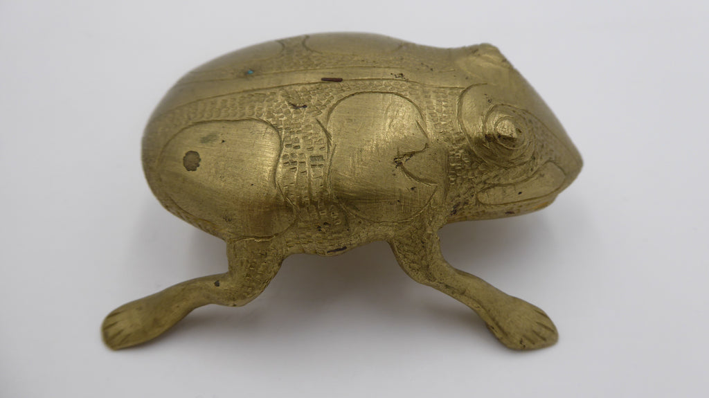 Grenouille en laiton massif (Travail ancien et artisanal) Origine Pays du Maghreb ?