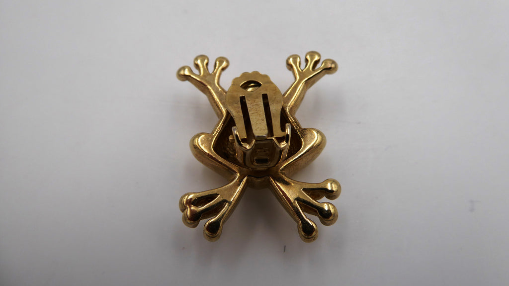Petite broche en métal doré AGATHA