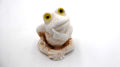 Grenouille en pierre blanche et strass