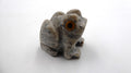 Petite grenouille en pierre rhodonite