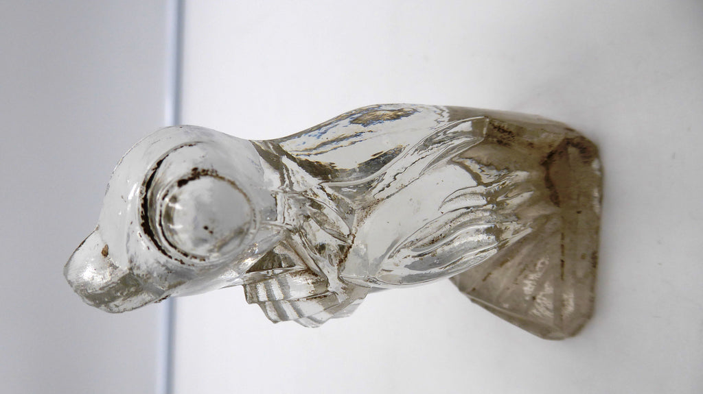 Vieille grenouille en verre