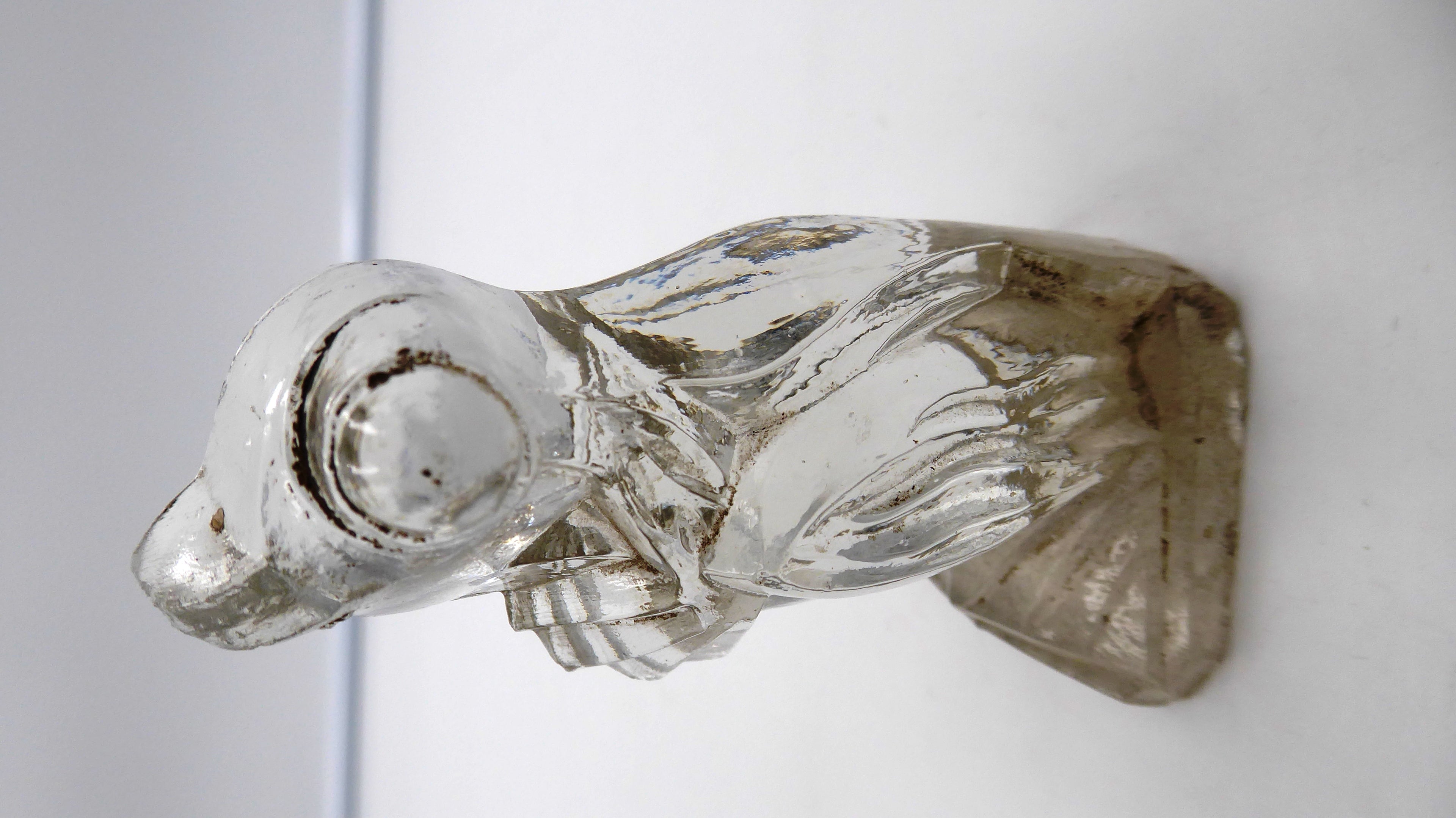 Vieille grenouille en verre