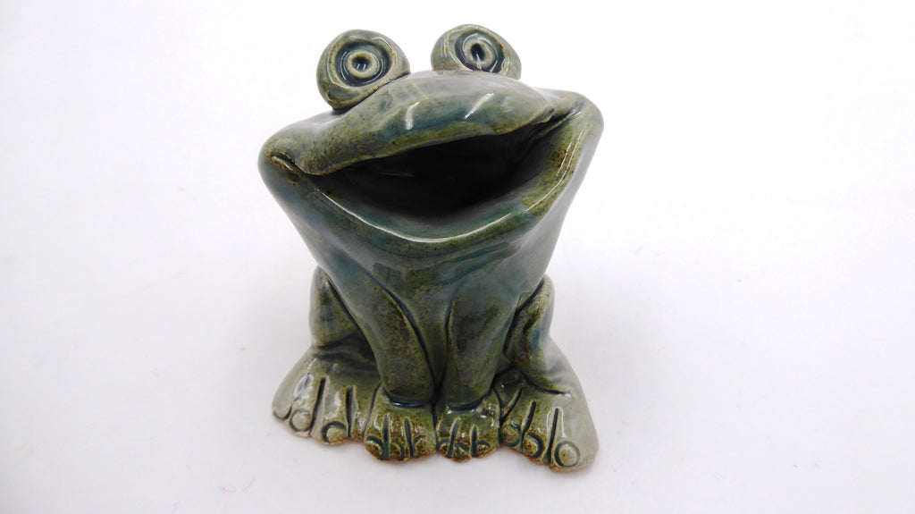 Grenouille souriante en céramique