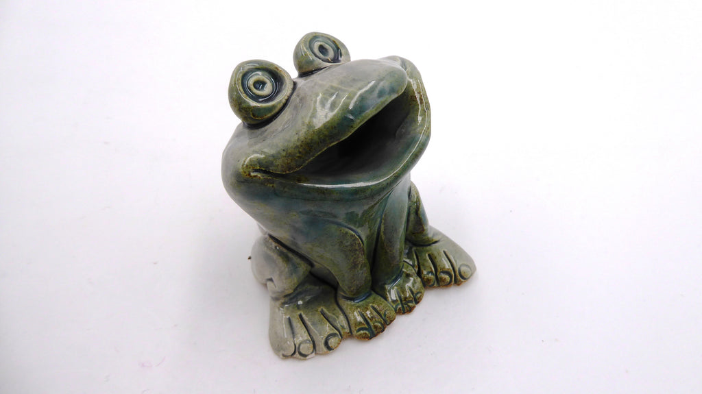 Grenouille souriante en céramique