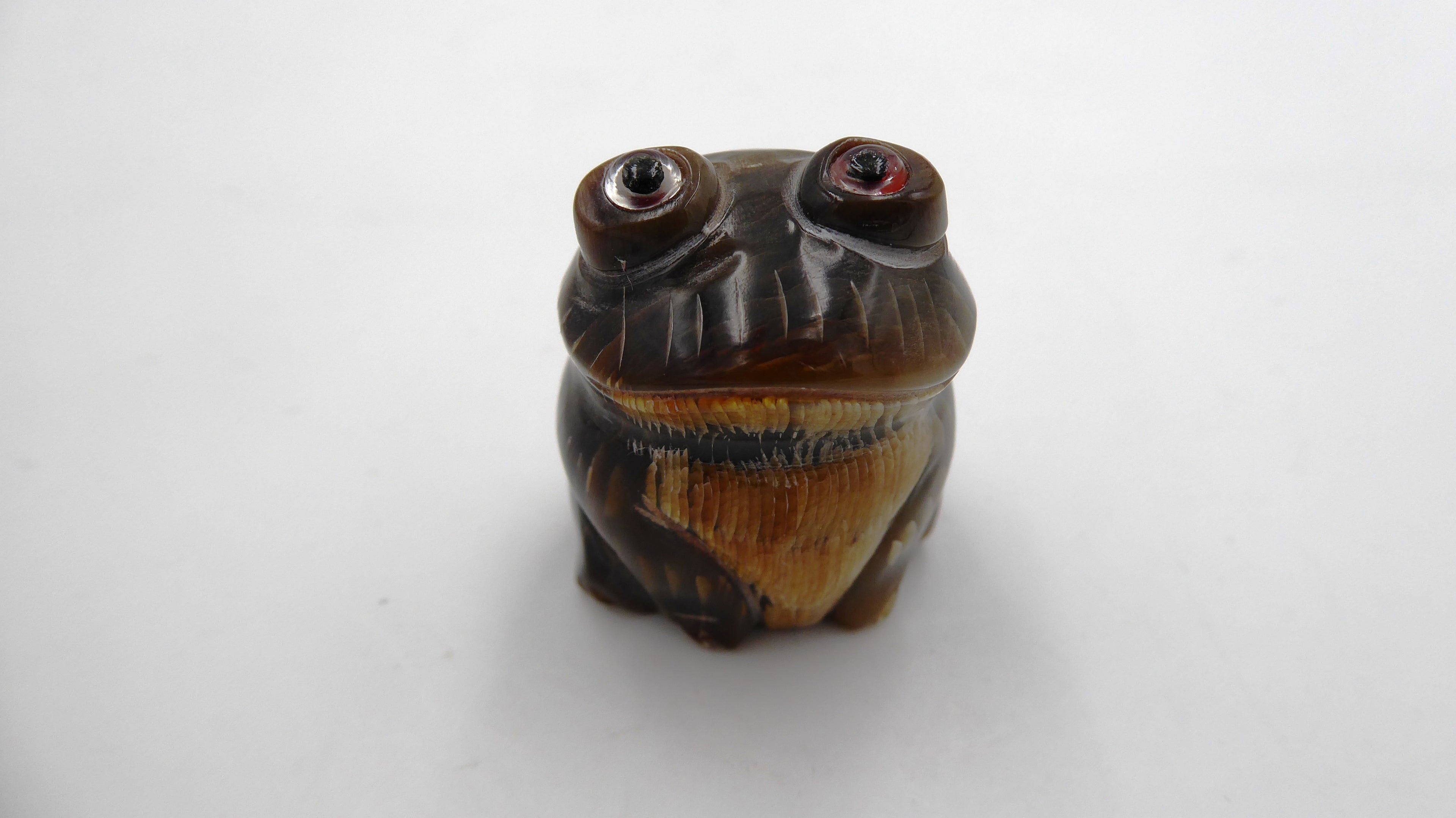 Petite grenouille en corne