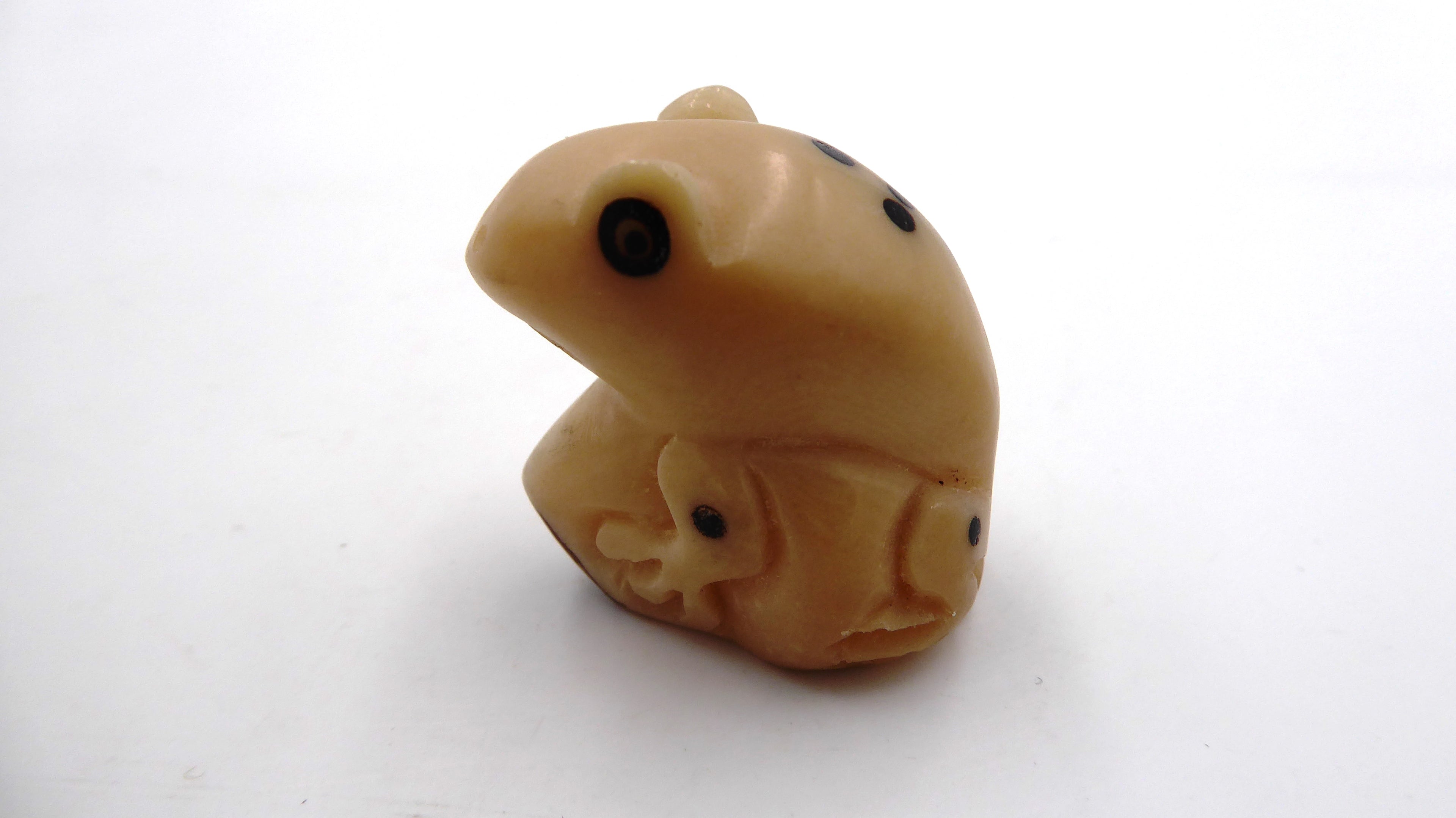 Petite grenouille en corne