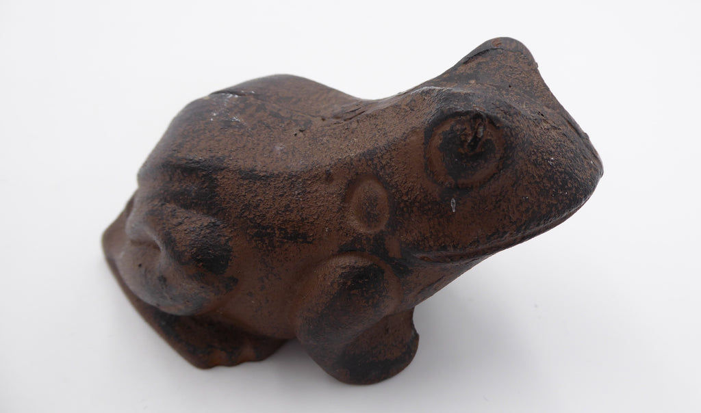 Grosse et ancienne grenouille en fonte
