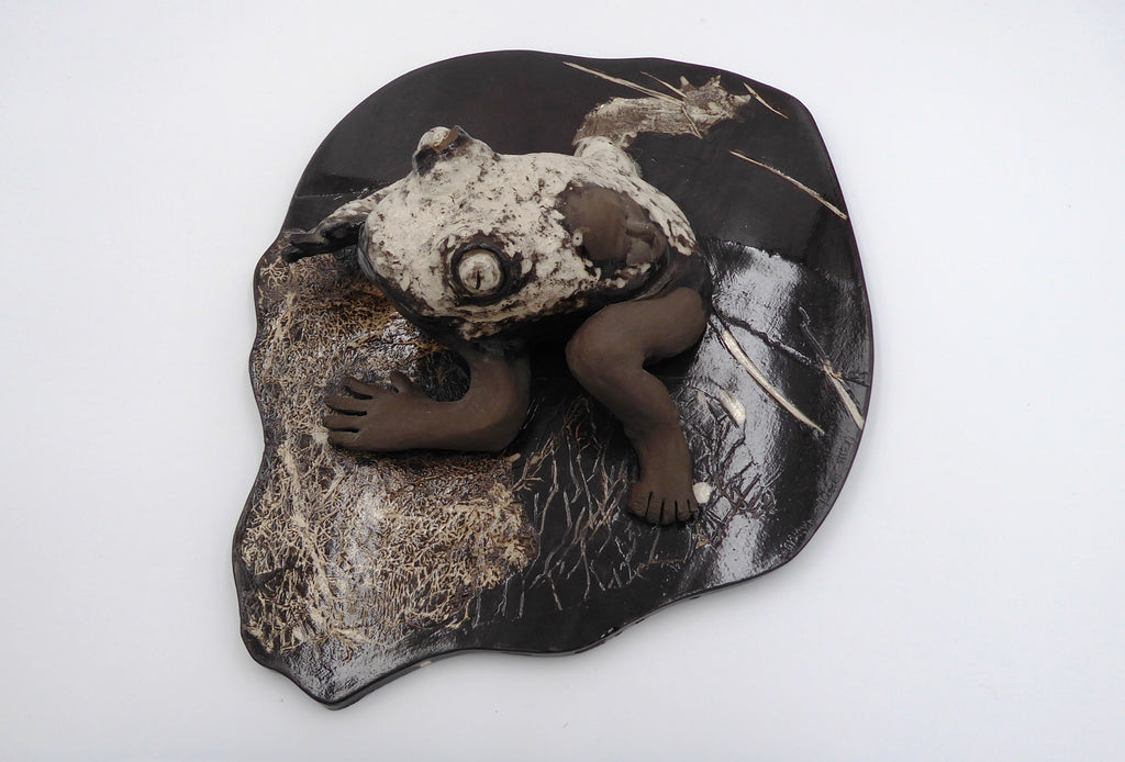 Sculpture artisanale EXEMPLAIRE ARTISTE UNIQUE en céramique noire et blanche