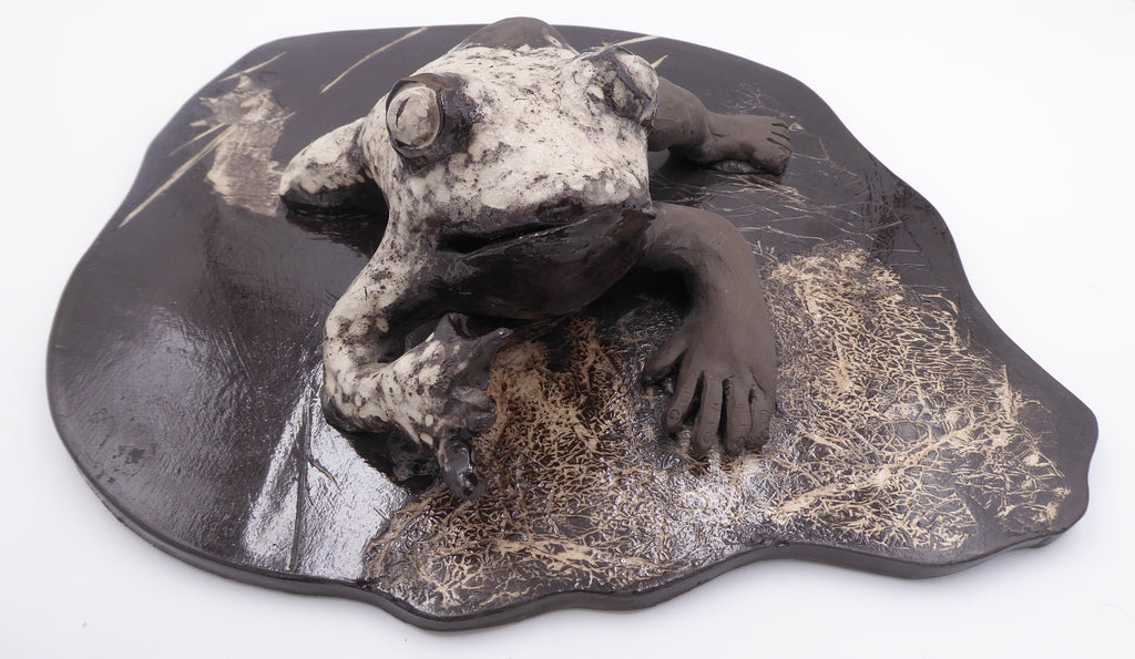 Sculpture artisanale EXEMPLAIRE ARTISTE UNIQUE en céramique noire et blanche