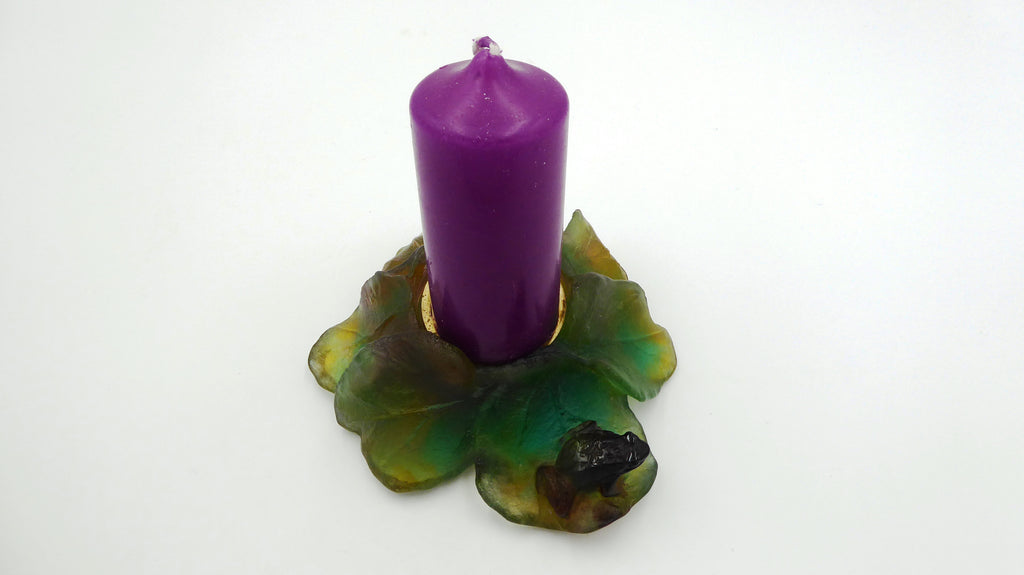 Porte bougie DAUM en pâte de verre