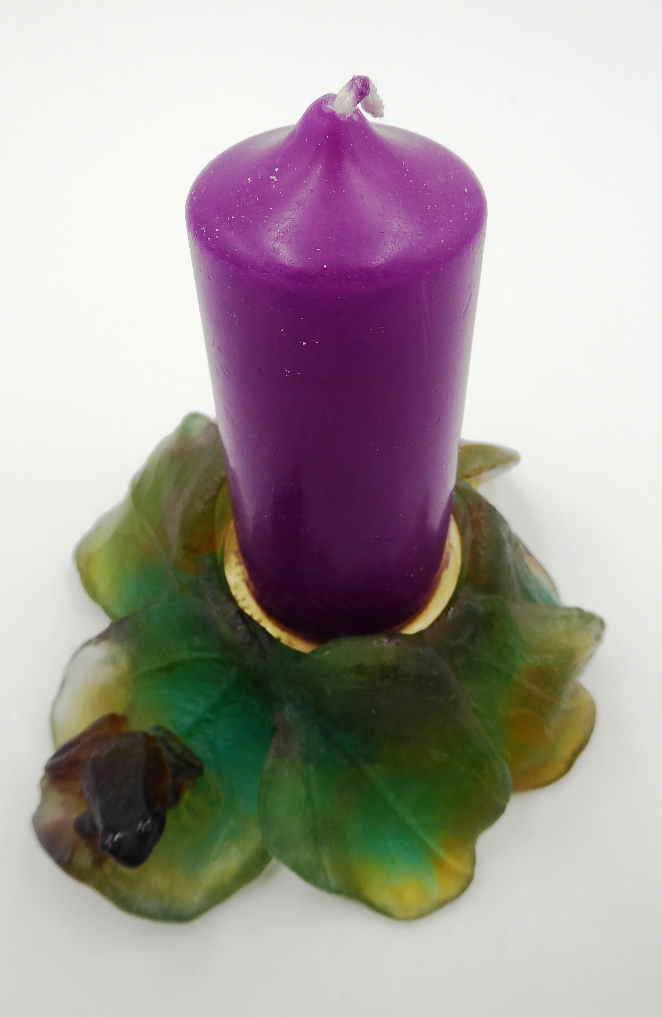 Porte bougie DAUM en pâte de verre