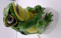 Lampe céramique grenouille verte complète et fonctionnant