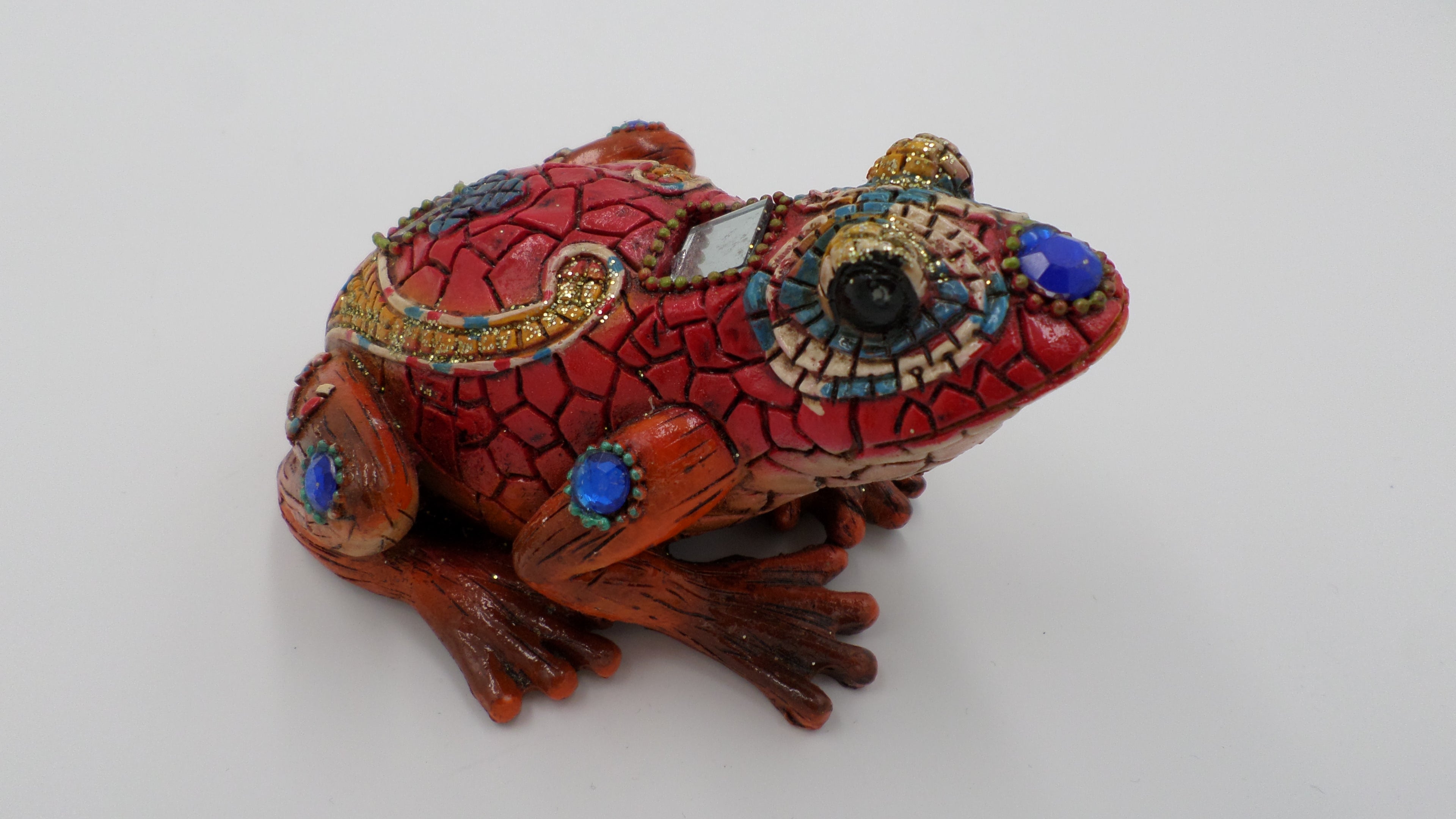 Grosse grenouille chinoise avec miroir