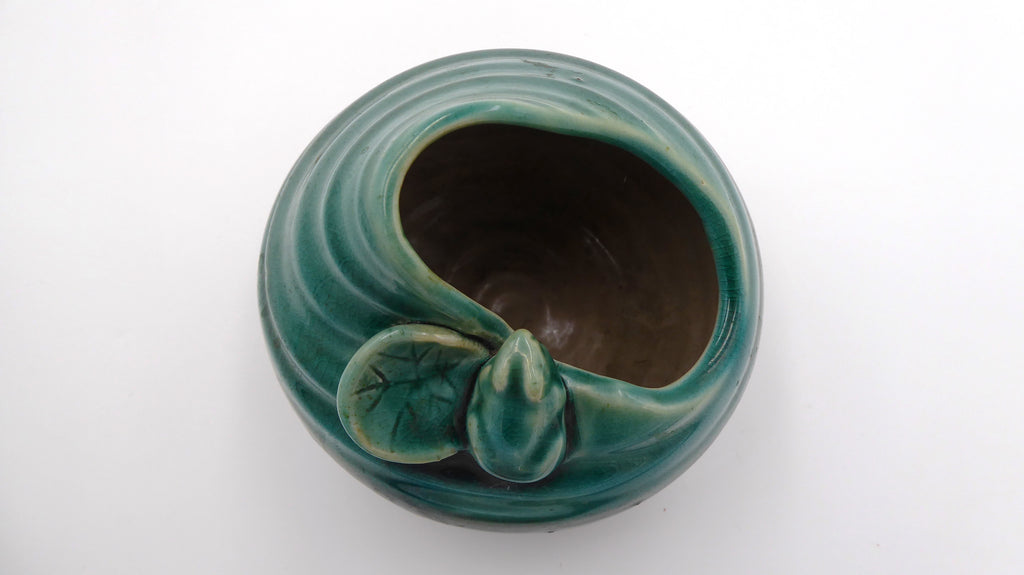 Vase/verseuse céramique grenouille sur feuille